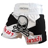 FIGHTERS - Muay Thai Shorts / Skull / Blanc-Noir