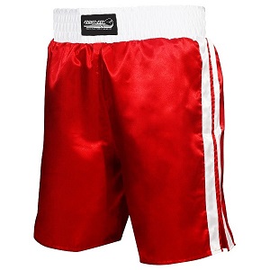 FIGHT-FIT - Short de Boxe / Rouge-Blanc / Small