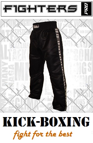 FIGHT-FIT - Kickboxing Pants / Satin / Black / XL