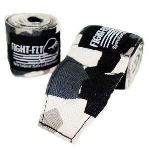 FIGHTERS - Bandages de Boxe / 450 cm / élastiques / Camo Gris-Noir