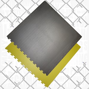 Gym floor mats / 100 x 100 x 4.0 cm / Jigsaw Interlocking Judo Matts / Black-Yellow