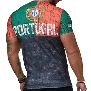 FIGHTERS - T-Shirt / Portugal  / Red-Green-Black / Large