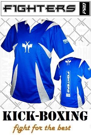 FIGHTERS - Camicia da kickboxing / Competition / Blu / XXS