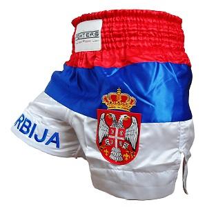 FIGHTERS - Shorts de Muay Thai / Serbie-Srbija / Gbr / XXL