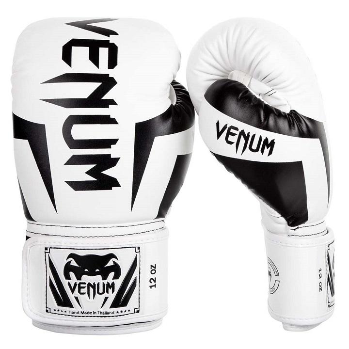 Venum - Guantoni / Elite / Bianco-Nero / 16 oz