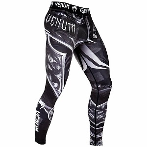 Venum - Pantalon de Compresión / Gladiator 3.0 / Negro-Blanco / Medium