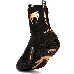 Venum - Zapatillas de Boxeo / Elite / Negro-Bronce / EU 44