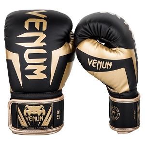 Venum - Guantes Boxeo / Elite / Negro-Oro / 14 oz