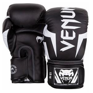 Venum - Gants de Boxe / Elite / Noir-Blanc / 12 oz