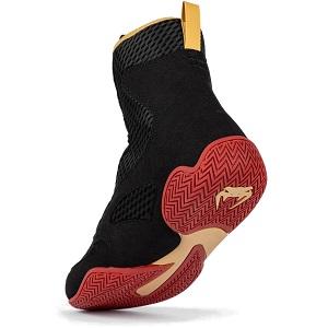 Venum - Boxing Shoes / Elite / Black-Gold-Red / EU 43