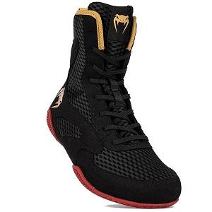 Venum - Boxing Shoes / Elite / Black-Gold-Red / EU 40