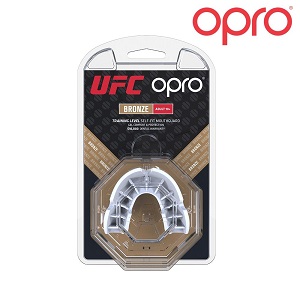 UFC - Protège-dents / OPRO / Blanc-Bronze / Junior (jusqu'a 10 ans)